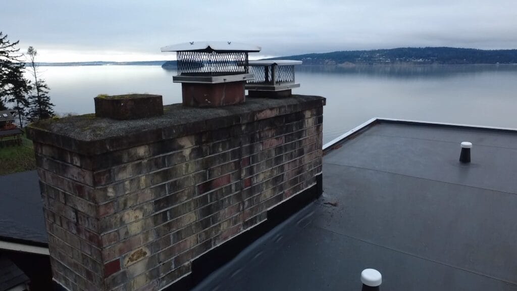 Chimney system just repaired and cleaned by a St. Nicks Chimney professional technician on Camano Island. From St NIcks Chimney Marysville WA hub.